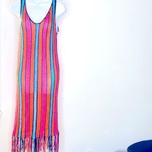 NEW…Pink 💓/Multi-colored knitted long dress size S (small) from Forever21